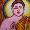 Painel grande clássico do príncipe hindu Buda na Árvore Bodhi