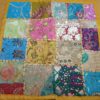 Kit com 2 capas de almofadas indianas em patchwork hindu com tassel