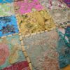 Kit com 2 capas de almofadas indianas em patchwork hindu com tassel