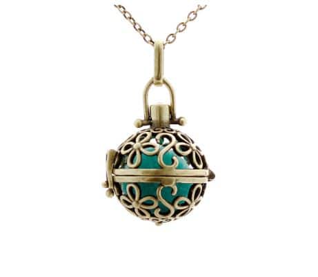 Difusor Pessoal para aromaterapia design redondo vintage ouro velho