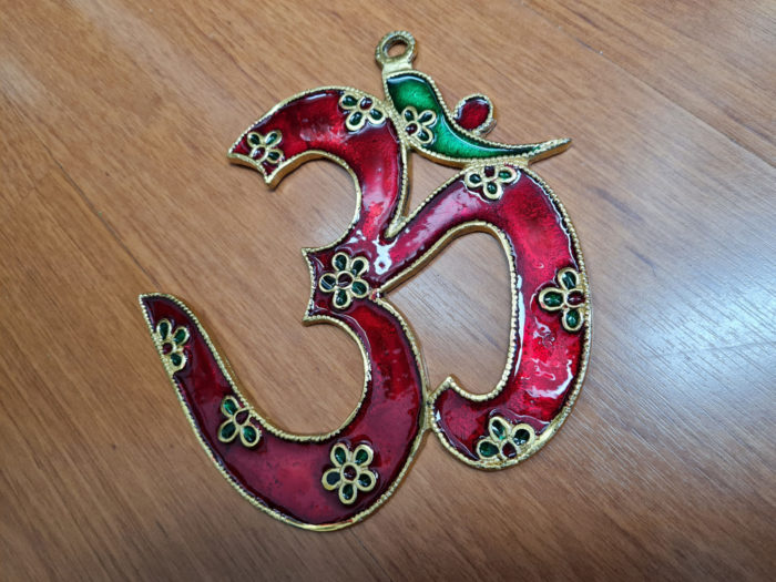 Om de metal esmaltado para decorar a parede 20cm vermelho