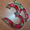 Om de metal esmaltado para decorar a parede 20cm vermelho