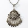 Colar indiano longo prateado estilo Boho Chic modelo III