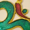 Om de metal esmaltado para decorar a parede 20cm verde