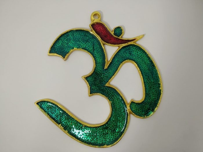 Om de metal esmaltado para decorar a parede 20cm verde