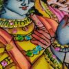 Painel de tecido Coleção Especial pintado à mão Radha e Krishna 85cm