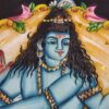 Painel de tecido Coleção Especial pintado à mão Shiva Nataraja 85cm