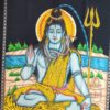 Painel de tecido Coleção Especial pintado à mão com Shiva 110cm