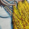 Painel de tecido Coleção Especial pintado à mão com Shiva 110cm