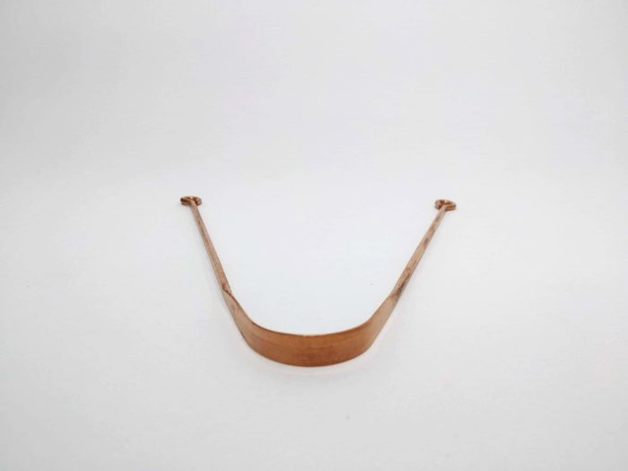 Kit higiene com pote Jala Neti, Escova dental de bambu e limpador de língua cobre
