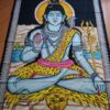 Painel Grande de tecido Coleção Especial pintado à mão com Shiva 170cm