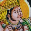 Painel de tecido Coleção Especial pintado à mão com Hanuman 85cm