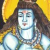 Painel de tecido Coleção Especial pintado à mão com Shiva Nataraja 110cm