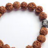 Pulseira de sementes de Rudraksha semente de 10mm com berloque Buda