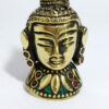 Mini busto Cabeça de Buda em metal com embutimento de pedras naturais VI