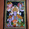 painel com 5 deuses hindus