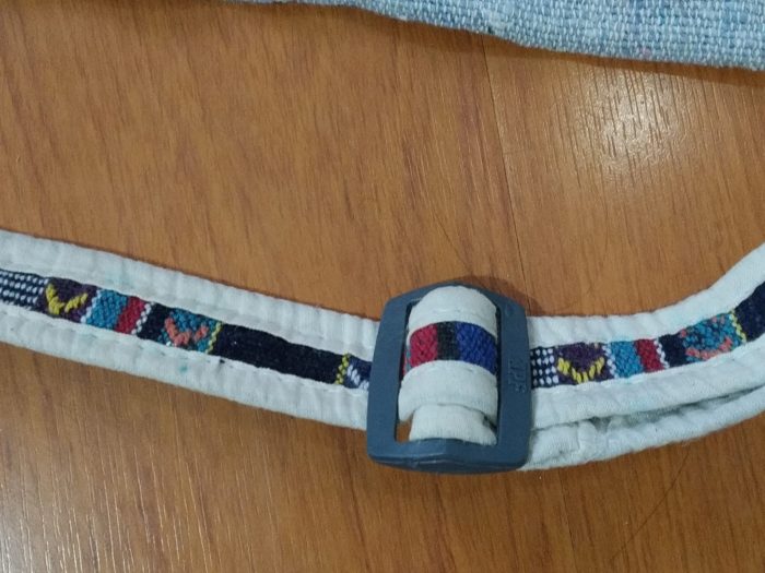 Porta mat indiano para tapete de Yoga 100% Hemp fibra natural Azul