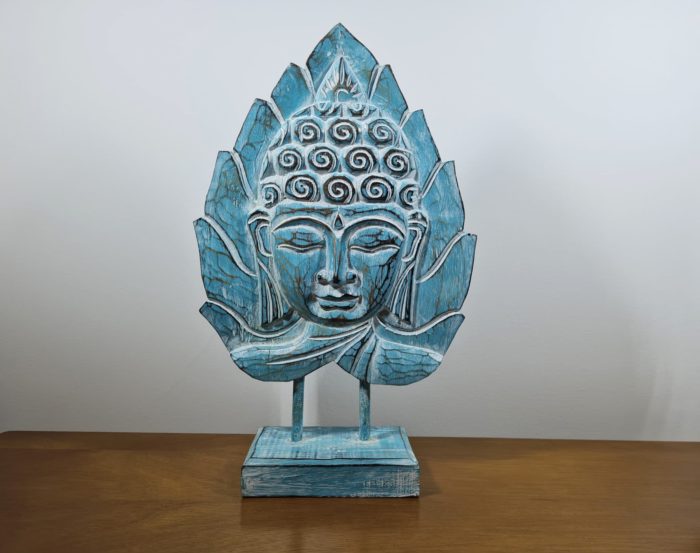 máscara de Buda de madeira