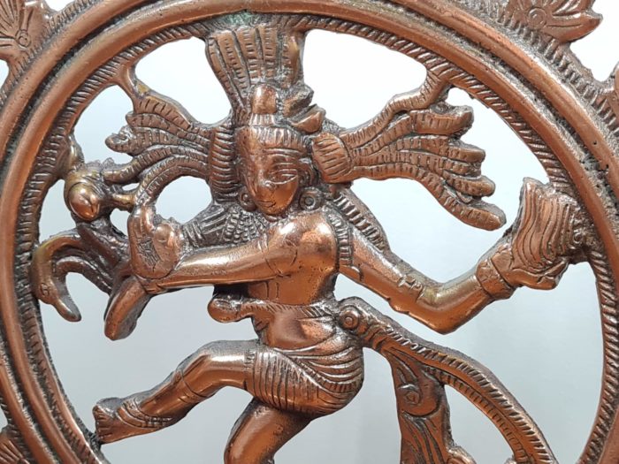Estátua do Deus Shiva Nataraja em ferro 30 cm