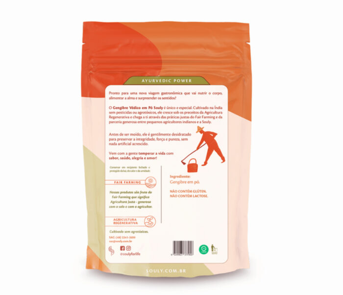 gengibre vedico Souly Gengibre em Pó Souly 60g