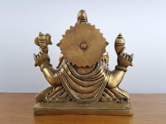 Estátua do Deus Ganesha em bronze com 16 cm