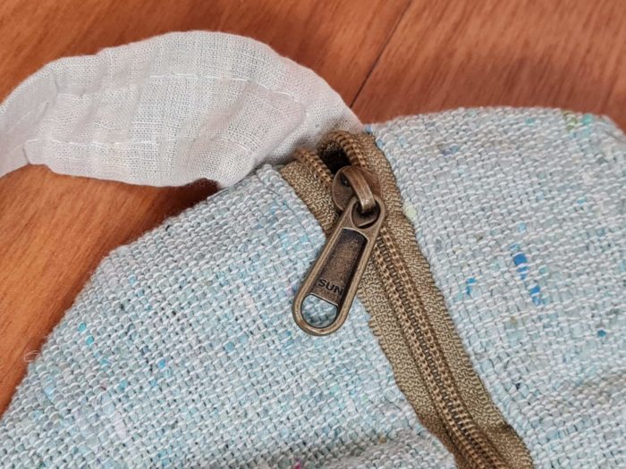Porta mat indiano para tapete de Yoga 100% Hemp fibra natural azul II