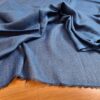 Pashimina indiana de cashmere azul com estampa geométrica