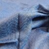 Pashimina indiana de cashmere azul com estampa geométrica