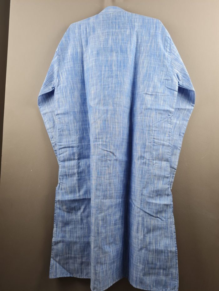 Kurta de algodão (bata masculina longa) azul