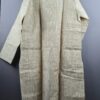 Kurta de algodão (bata masculina longa) mostarda claro