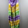 Calça indiana feminina com técnica Tie Dye tricolor