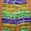 Calça indiana feminina com técnica Tie Dye tricolor