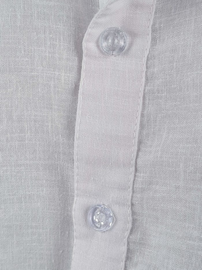 Bata indiana masculina de algodão branco