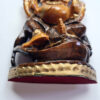 Estatueta de Ganesha esculpida em madeira bicolor 15cm