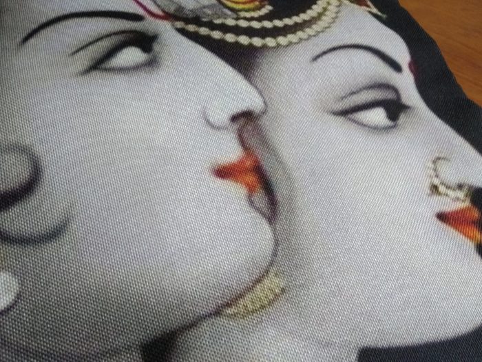 Capa de almofada de Radha e Krishna 40cm