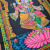 Painel grande clássico de deidade hindu Radha e Krishna