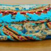 Bolsa indiana Banjara 100% bordada a mão turquesa e color