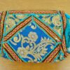 Bolsa indiana Banjara 100% bordada a mão turquesa e color