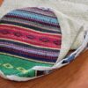 Porta mat indiano para tapete de Yoga 100% Hemp fibra natural azul III