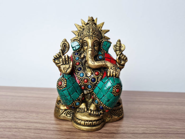 Ganesha mosaico de pedras naturais
