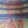 Panô indiano algodão estampa de Ganesha (215 cm x 140 cm) tons azuis