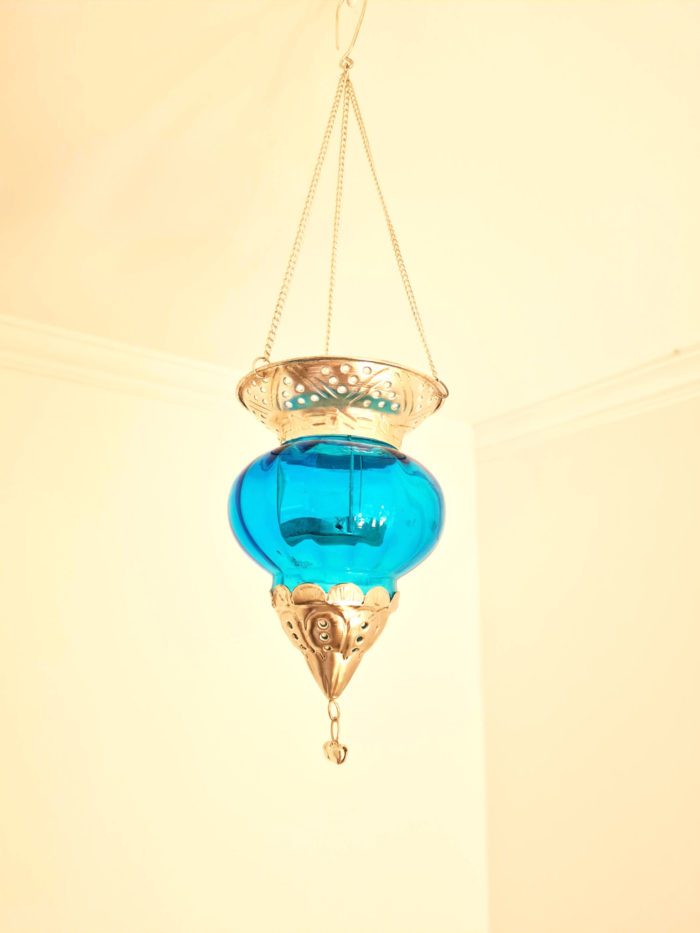 20210602_110857 Luminária indiana pendente à vela com vitral azul13cm