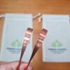 Kit 2 raspadores de cobre puro ayurvedico acompanha saquinho de algodão