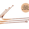 Kit com 3 raspadores de língua de cobre 100% fabricado na Índia