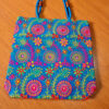 20210703_120414 Bolsa indiana de tecido retangular com bordado flora Azul e color