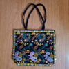 bolsa indiana preta floral