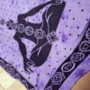 Panô indiano com técnica Batik estampa de Iogue e Chakras roxo