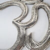 Om de metal prateado para decorar a parede 26cm