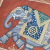 Pintura Rajasthani em seda design de elefante indiano cor telha
