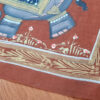 Pintura Rajasthani em seda design de elefante indiano cor telha